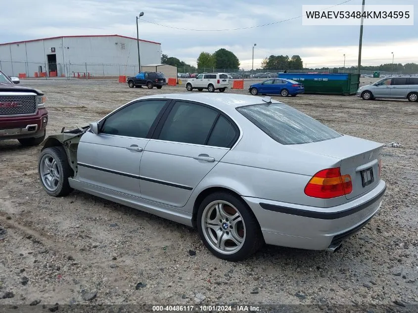 2004 BMW 330I VIN: WBAEV53484KM34595 Lot: 40486117