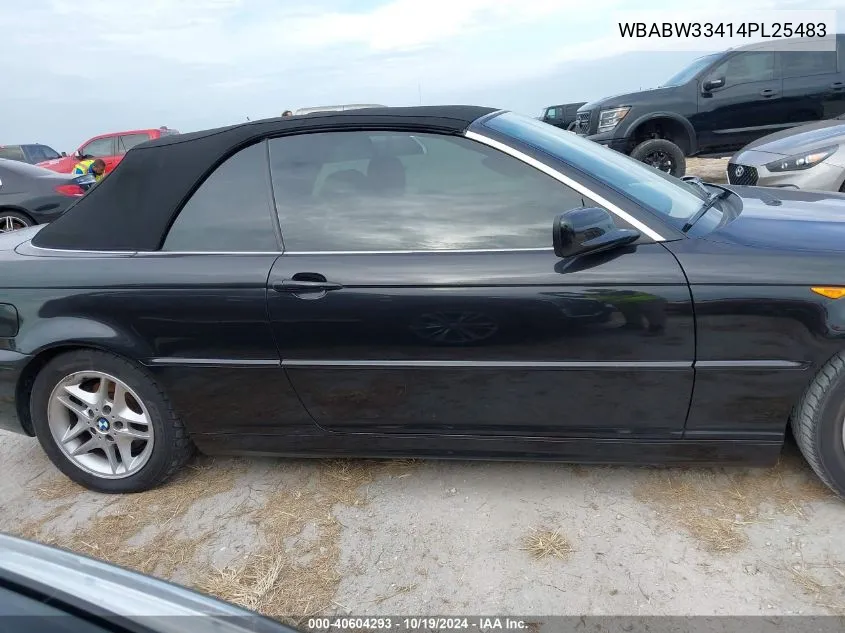 2004 BMW 325 Ci VIN: WBABW33414PL25483 Lot: 40604293