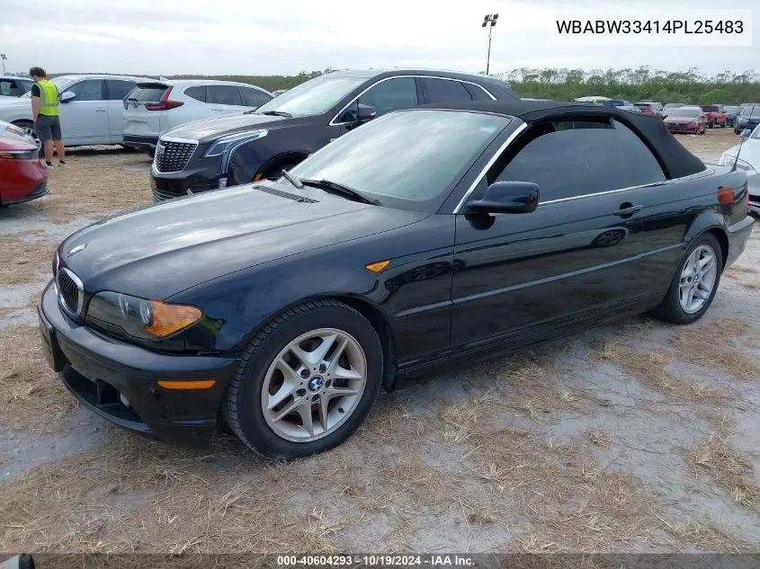 2004 BMW 325 Ci VIN: WBABW33414PL25483 Lot: 40604293