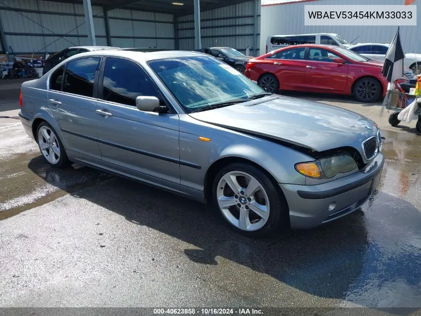 2004 BMW 330I VIN: WBAEV53454KM33033 Lot: 40623858