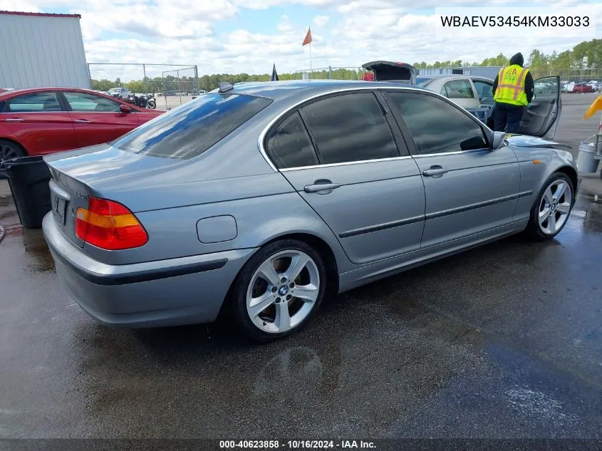 2004 BMW 330I VIN: WBAEV53454KM33033 Lot: 40623858