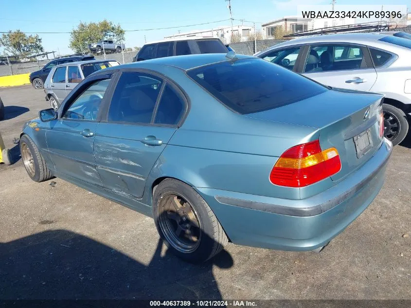 2004 BMW 325I VIN: WBAAZ33424KP89396 Lot: 40637389