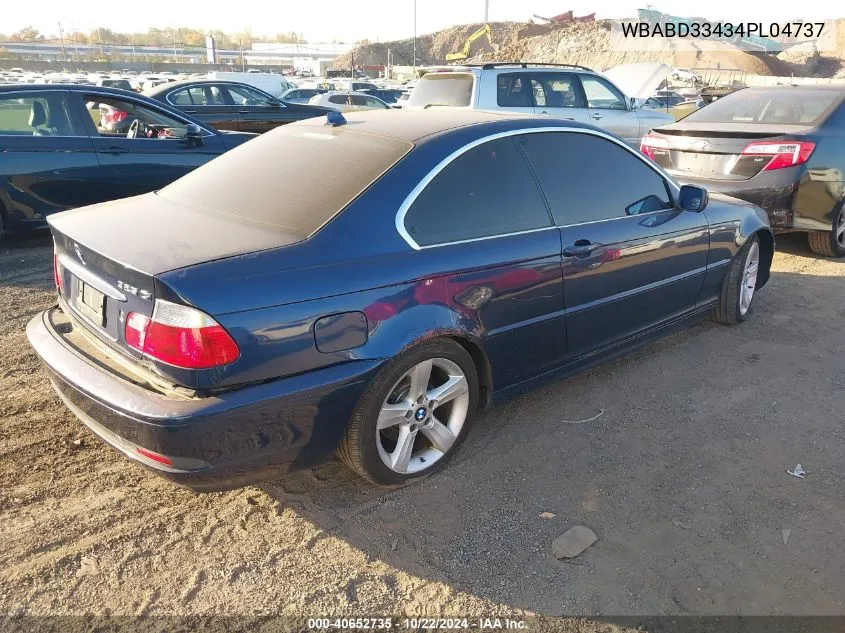 2004 BMW 325Ci VIN: WBABD33434PL04737 Lot: 40652735