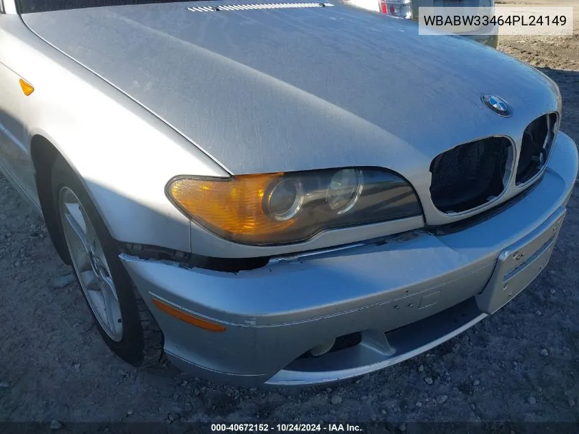 2004 BMW 325Ci VIN: WBABW33464PL24149 Lot: 40672152