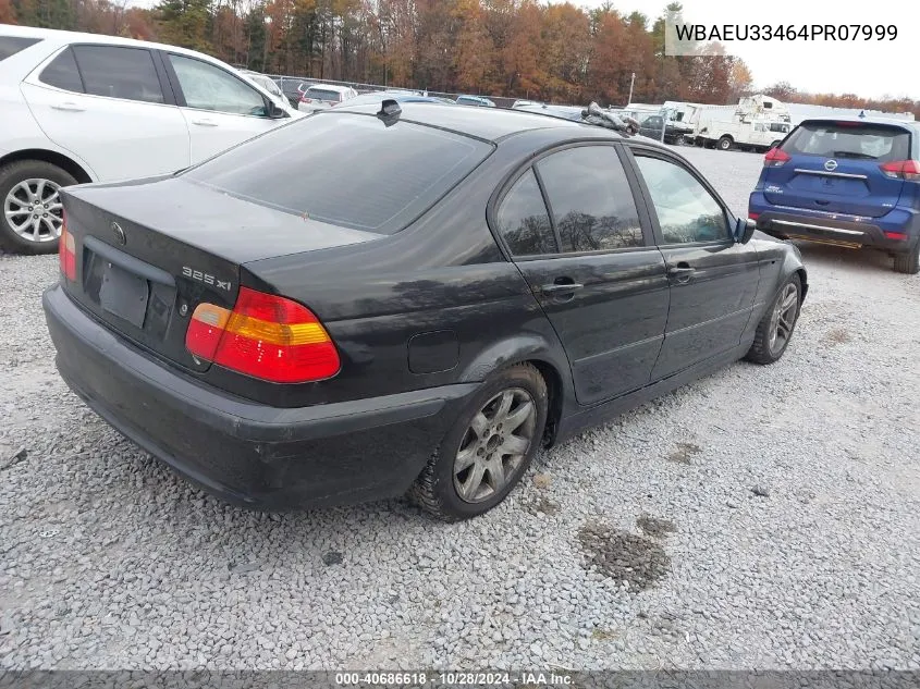 2004 BMW 325Xi VIN: WBAEU33464PR07999 Lot: 40686618