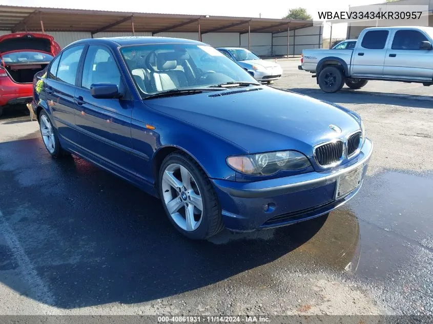 2004 BMW 325I VIN: WBAEV33434KR30957 Lot: 40861931