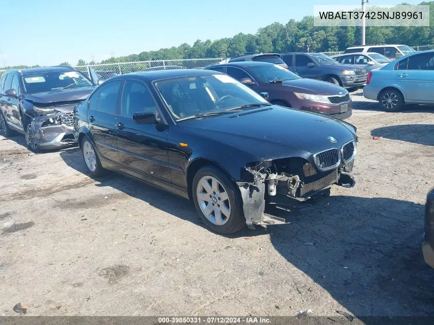 2005 BMW 325I VIN: WBAET37425NJ89961 Lot: 39850331