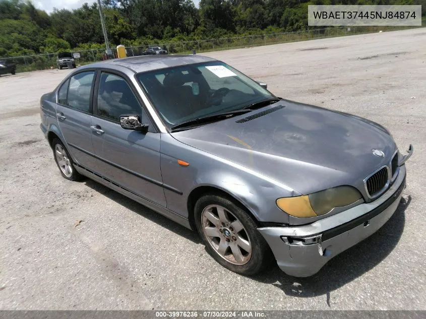 2005 BMW 325I VIN: WBAET37445NJ84874 Lot: 39976236