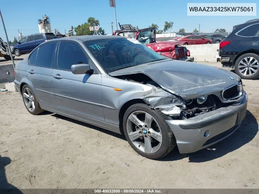 2005 BMW 325I VIN: WBAAZ33425KW75061 Lot: 40032800