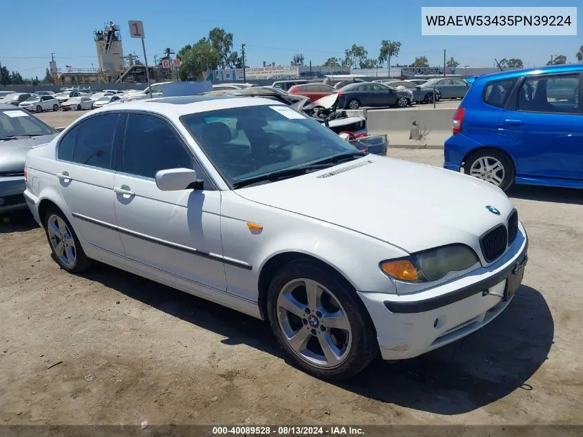 2005 BMW 330Xi VIN: WBAEW53435PN39224 Lot: 40089528