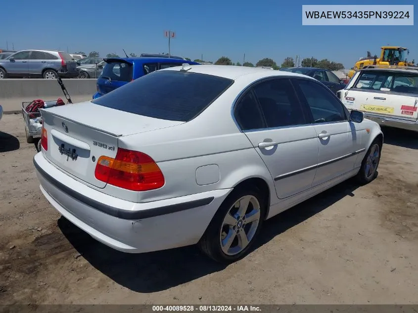 2005 BMW 330Xi VIN: WBAEW53435PN39224 Lot: 40089528