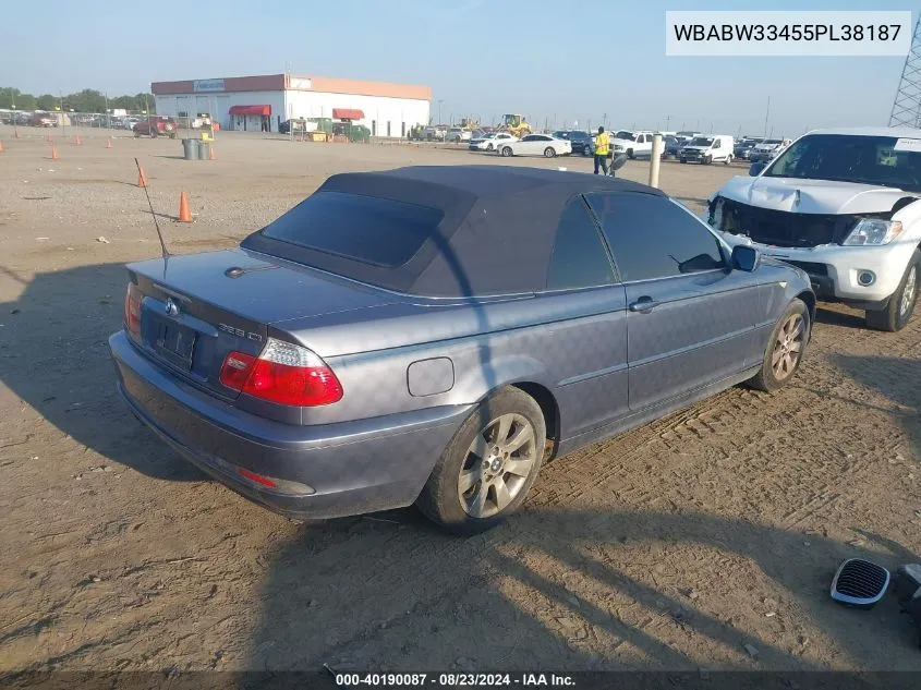 WBABW33455PL38187 2005 BMW 325Ci