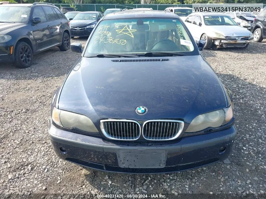 2005 BMW 330Xi VIN: WBAEW53415PN37049 Lot: 40231420