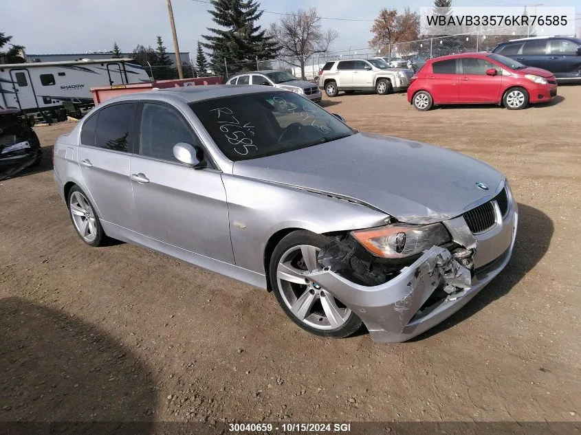 2006 BMW 330 I VIN: WBAVB33576KR76585 Lot: 30040659