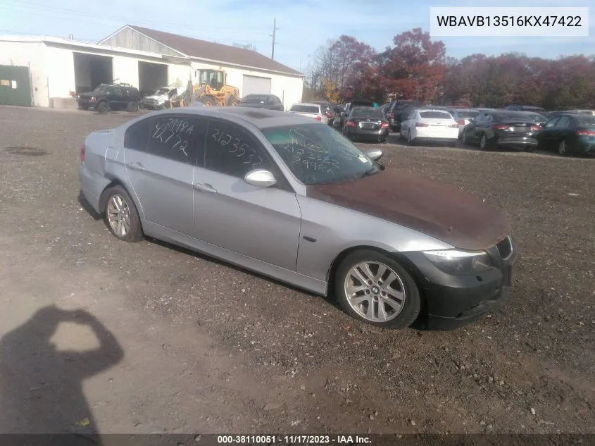 WBAVB13516KX47422 2006 BMW 325I