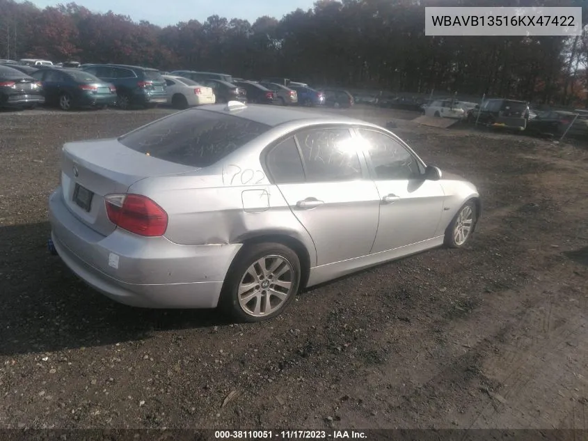 WBAVB13516KX47422 2006 BMW 325I