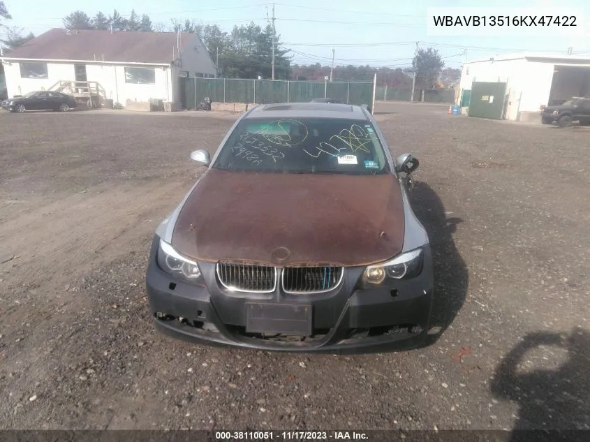 WBAVB13516KX47422 2006 BMW 325I