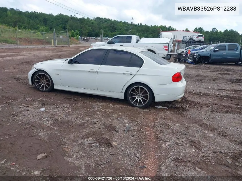 2006 BMW 330I VIN: WBAVB33526PS12288 Lot: 39421726