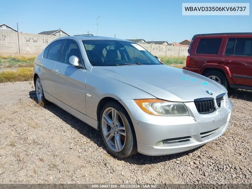 2006 BMW 330Xi VIN: WBAVD33506KV66737 Lot: 39457284