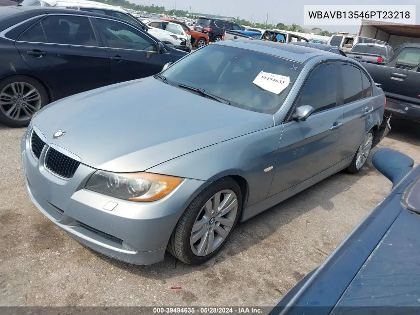 2006 BMW 325I VIN: WBAVB13546PT23218 Lot: 39494635