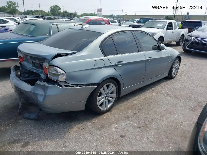 2006 BMW 325I VIN: WBAVB13546PT23218 Lot: 39494635