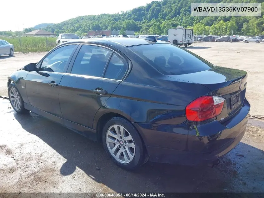 2006 BMW 325Xi VIN: WBAVD13536KV07900 Lot: 39648953