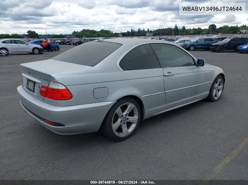 2006 BMW 325Ci VIN: WBABV13496JT24644 Lot: 39744919