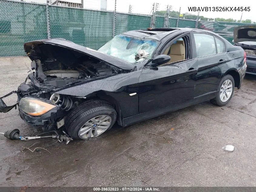 2006 BMW 325I VIN: WBAVB13526KX44545 Lot: 39832823