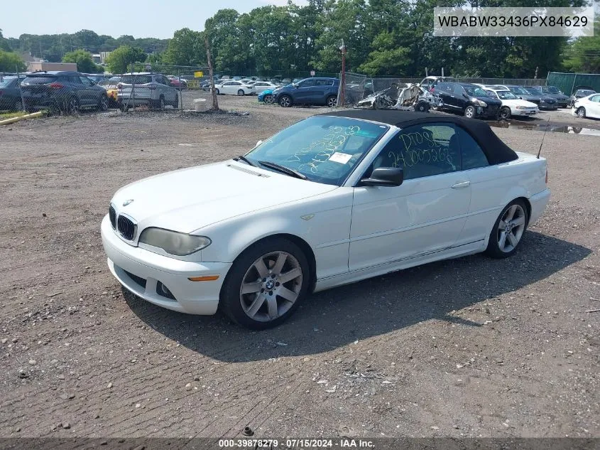 2006 BMW 325Ci VIN: WBABW33436PX84629 Lot: 39878279