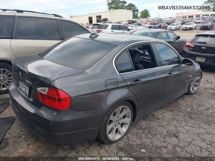 2006 BMW 330I VIN: WBAVB33546KS33995 Lot: 40038470