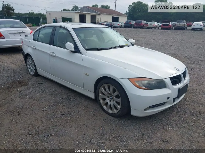 2006 BMW 330I VIN: WBAVB33536KR81122 Lot: 40044863