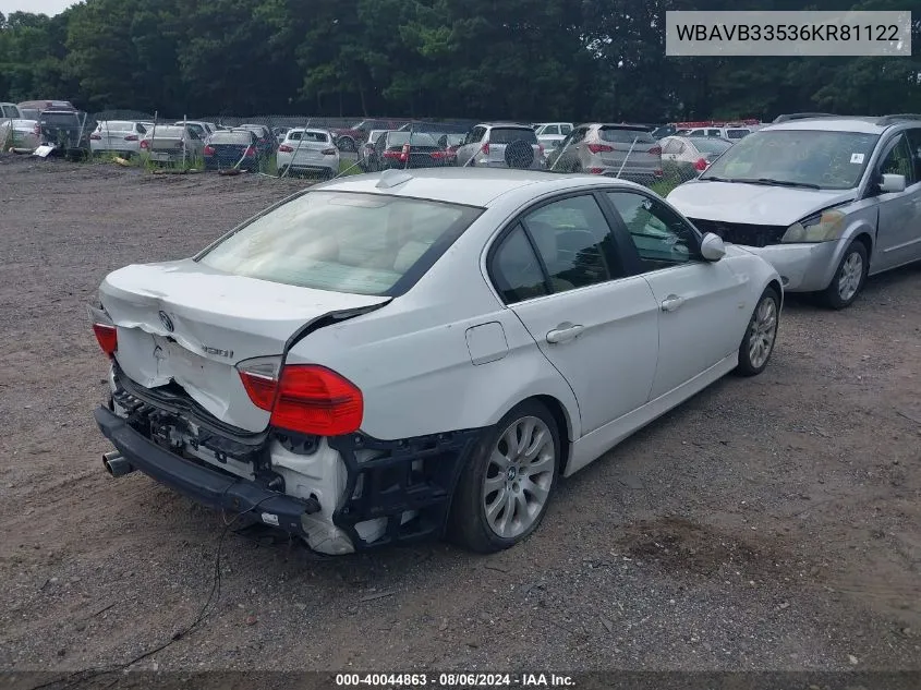 WBAVB33536KR81122 2006 BMW 330I