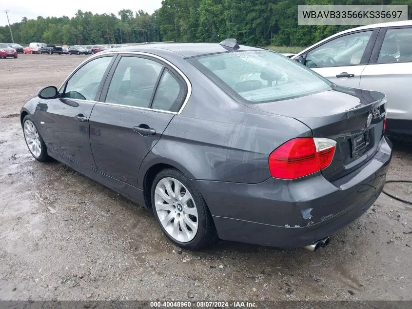 2006 BMW 330I VIN: WBAVB33566KS35697 Lot: 40048960