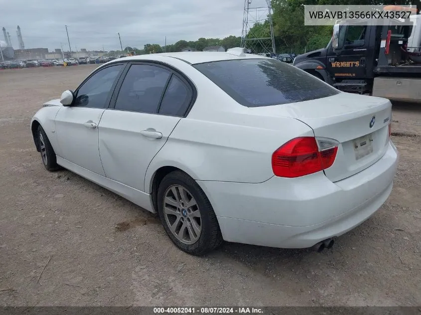 2006 BMW 325I VIN: WBAVB13566KX43527 Lot: 40052041