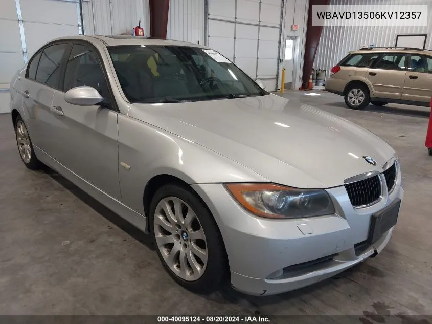 2006 BMW 325 Xi VIN: WBAVD13506KV12357 Lot: 40095124