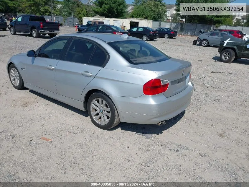 2006 BMW 325I VIN: WBAVB13506KX37254 Lot: 40095853