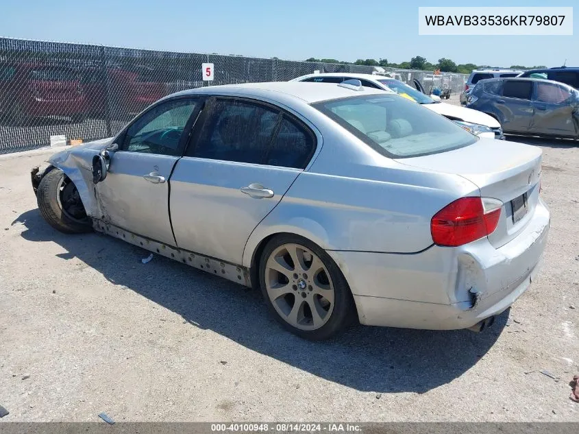 2006 BMW 330I VIN: WBAVB33536KR79807 Lot: 40100948