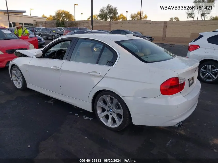 WBAVB33526KR81421 2006 BMW 330I