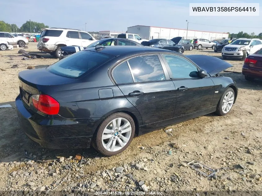 2006 BMW 325 I VIN: WBAVB13586PS64416 Lot: 40141529