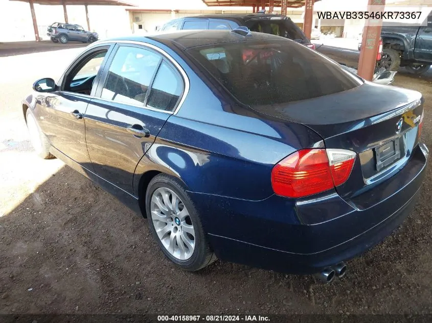 2006 BMW 330I I VIN: WBAVB33546KR73367 Lot: 40158967