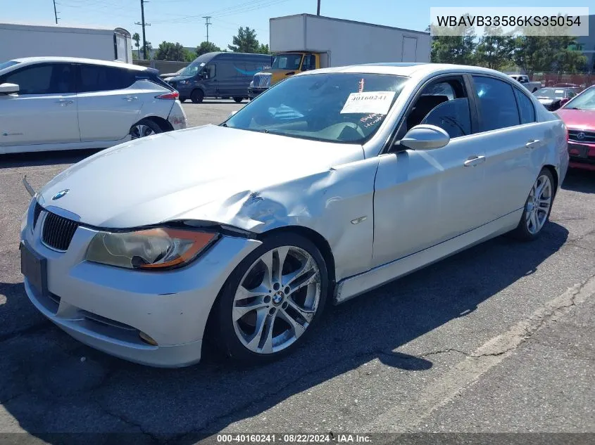 2006 BMW 330I VIN: WBAVB33586KS35054 Lot: 40160241