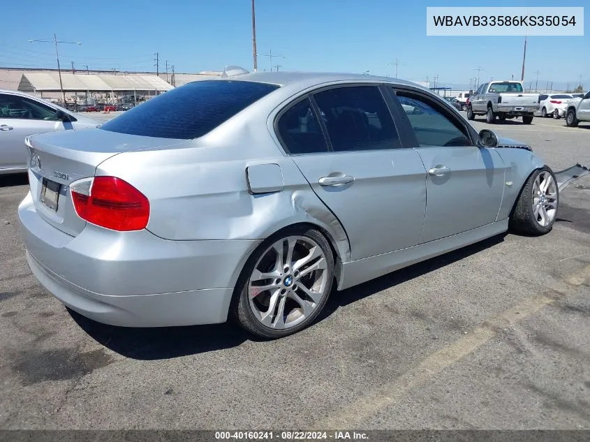 2006 BMW 330I VIN: WBAVB33586KS35054 Lot: 40160241