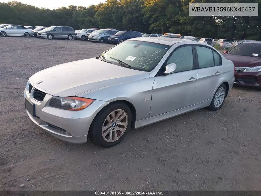 2006 BMW 325I VIN: WBAVB13596KX46437 Lot: 40178185