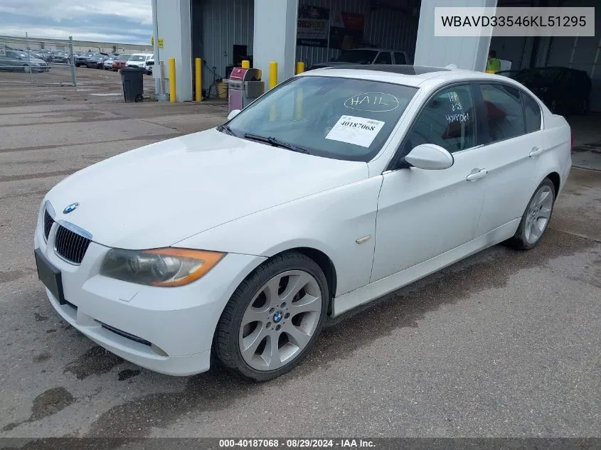 2006 BMW 330Xi VIN: WBAVD33546KL51295 Lot: 40187068