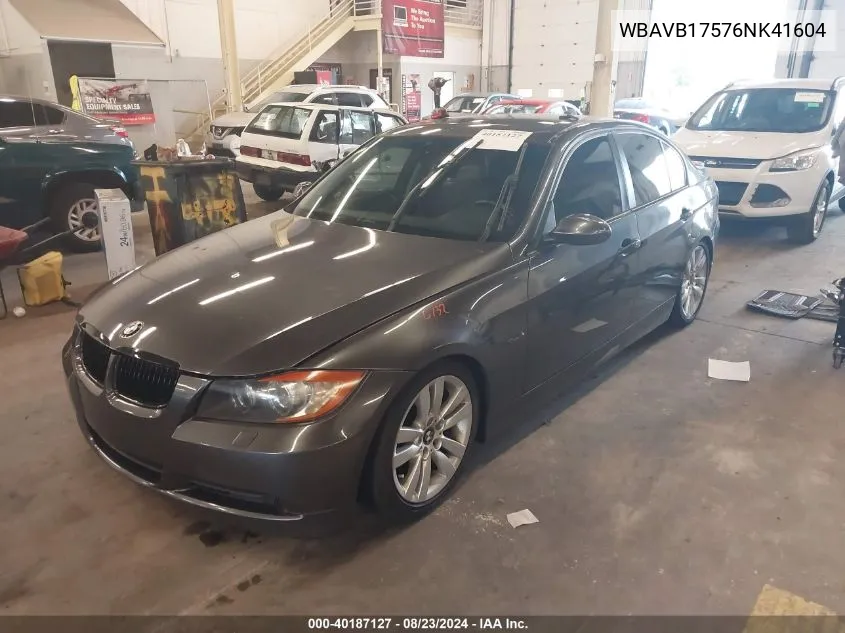 2006 BMW 325I VIN: WBAVB17576NK41604 Lot: 40187127