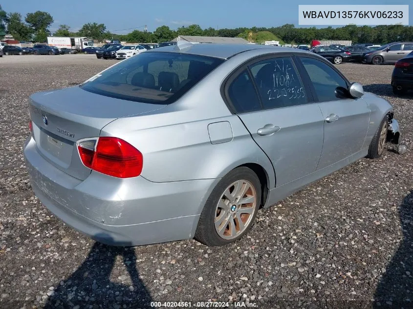 2006 BMW 325Xi VIN: WBAVD13576KV06233 Lot: 40204561