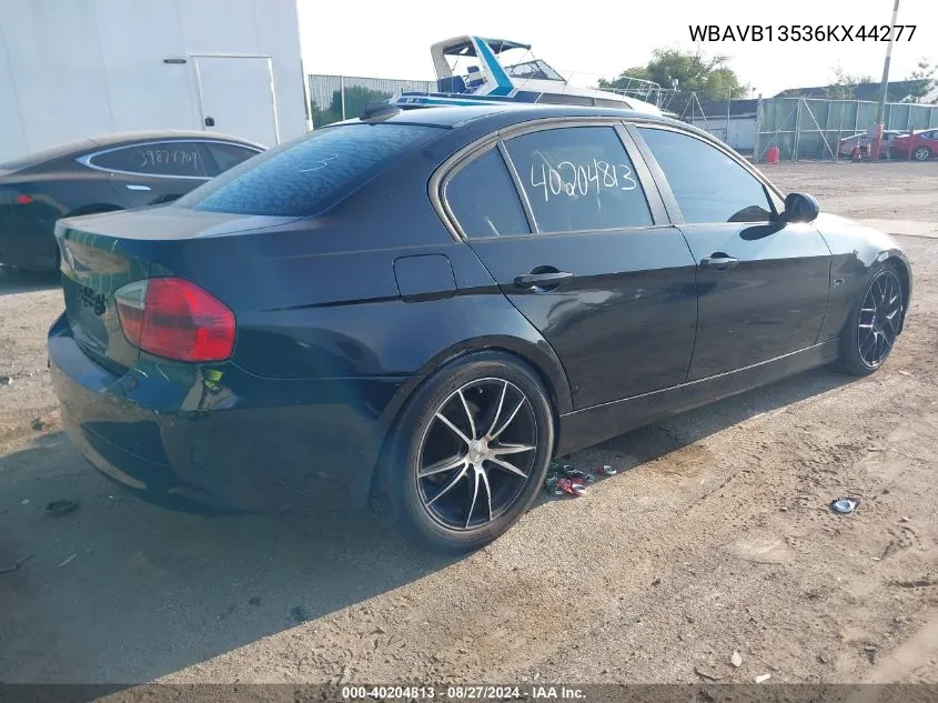 2006 BMW 325I VIN: WBAVB13536KX44277 Lot: 40204813