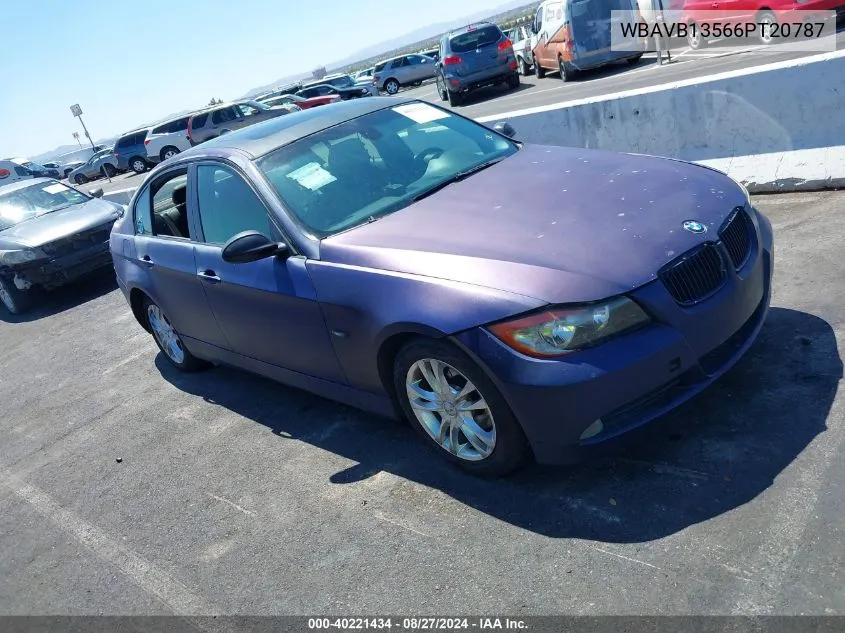 2006 BMW 325I VIN: WBAVB13566PT20787 Lot: 40221434