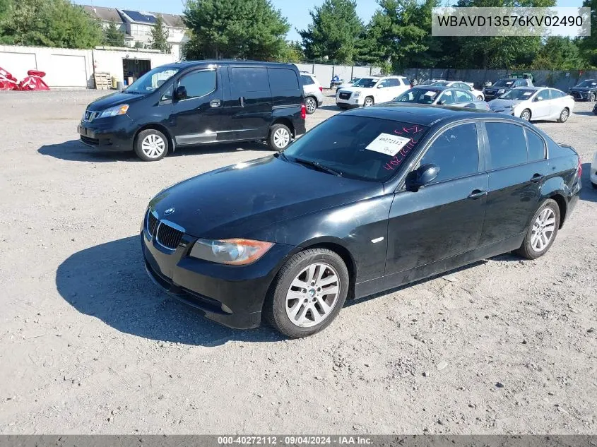 2006 BMW 325 Xi VIN: WBAVD13576KV02490 Lot: 40272112