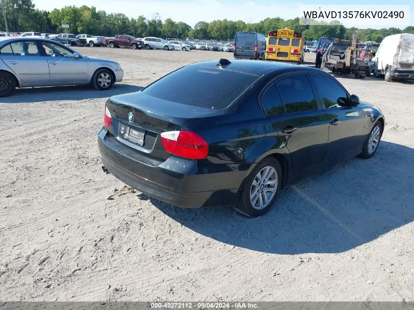 2006 BMW 325 Xi VIN: WBAVD13576KV02490 Lot: 40272112